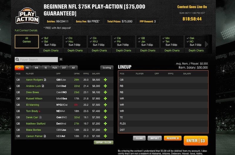 DraftKings Erfahrungen & Test - Daily Fantasy Sports Online Wetten